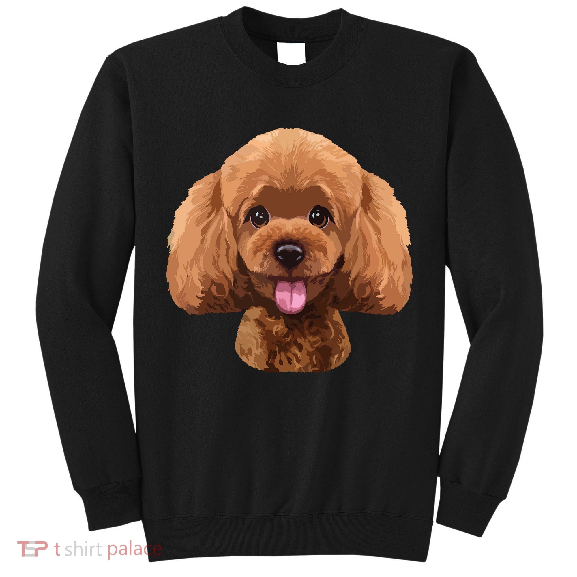 Playful Toy Poodle Face Funny Dog Tall Sweatshirt