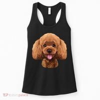 Playful Toy Poodle Face Funny Dog Women's Tank Top thumb 0