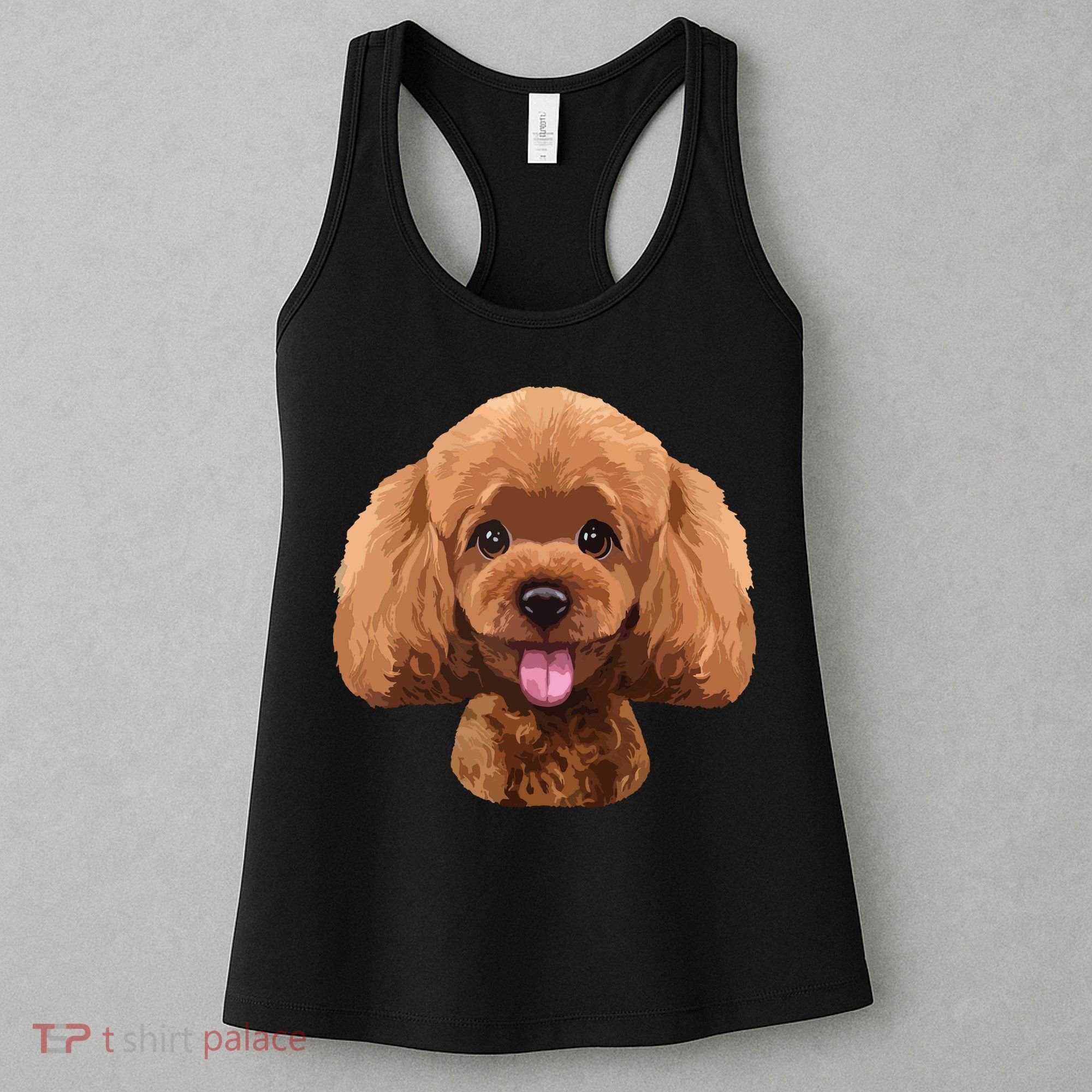 Playful Toy Poodle Face Funny Dog Women's Tank Top