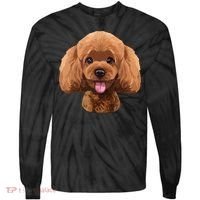 Playful Toy Poodle Face Funny Dog Tie-Dye Long Sleeve Shirt thumb 0