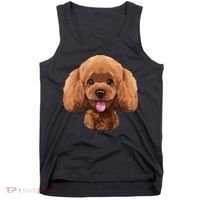 Playful Toy Poodle Face Funny Dog Tank Top thumb 0