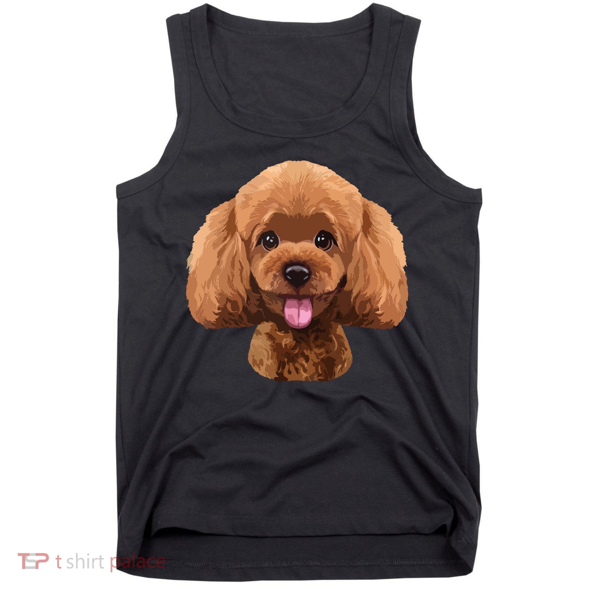 Playful Toy Poodle Face Funny Dog Tank Top