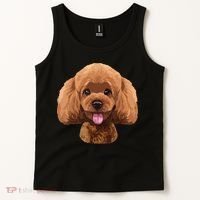 Playful Toy Poodle Face Funny Dog Tank Top thumb 2