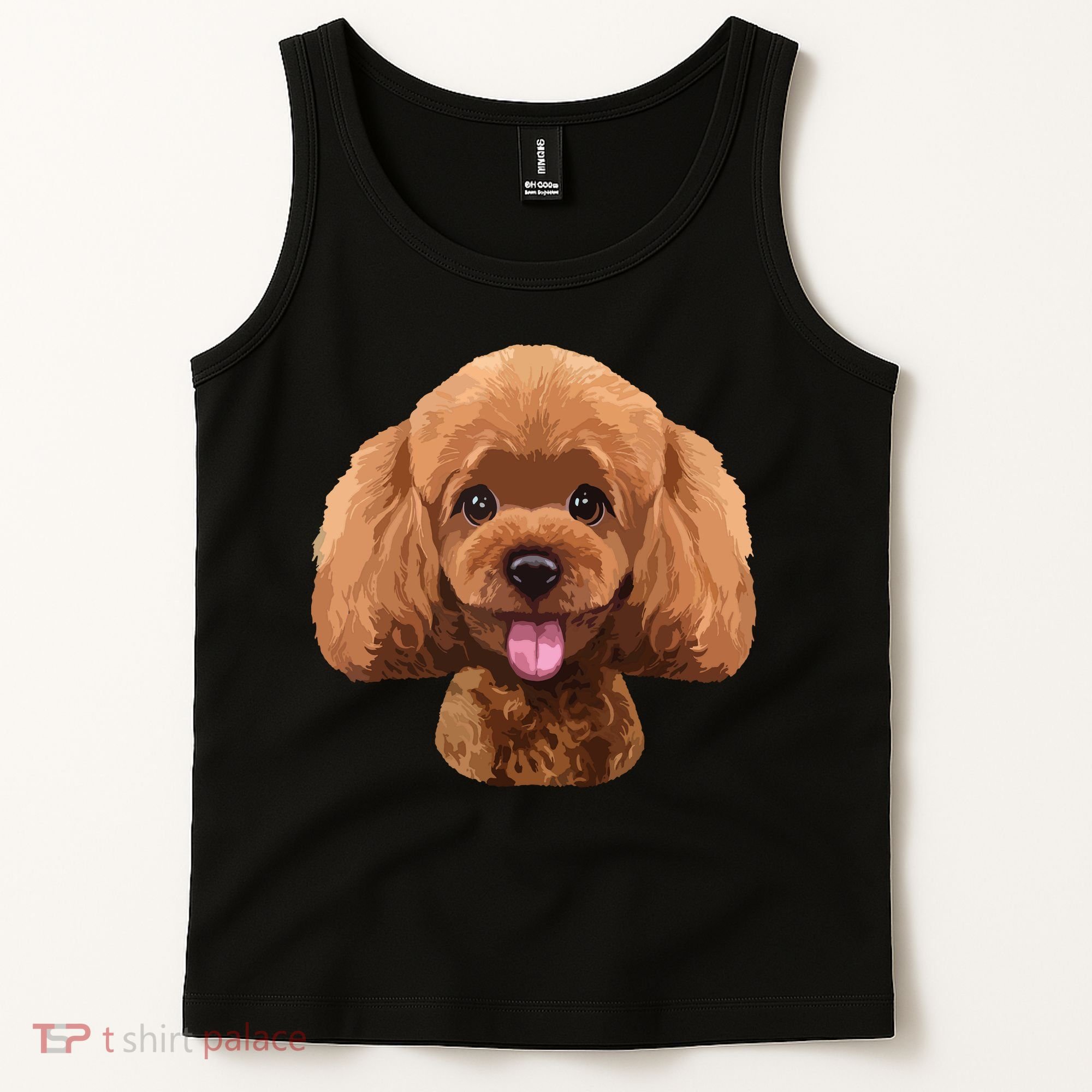 Playful Toy Poodle Face Funny Dog Tank Top