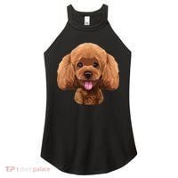 Playful Toy Poodle Face Funny Dog Women's Perfect Tri Rocker Tank thumb 0