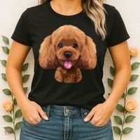 Playful Toy Poodle Face Funny Dog Women's T-Shirt thumb 2