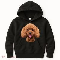 Playful Toy Poodle Face Funny Dog Kids Hoodie thumb 0