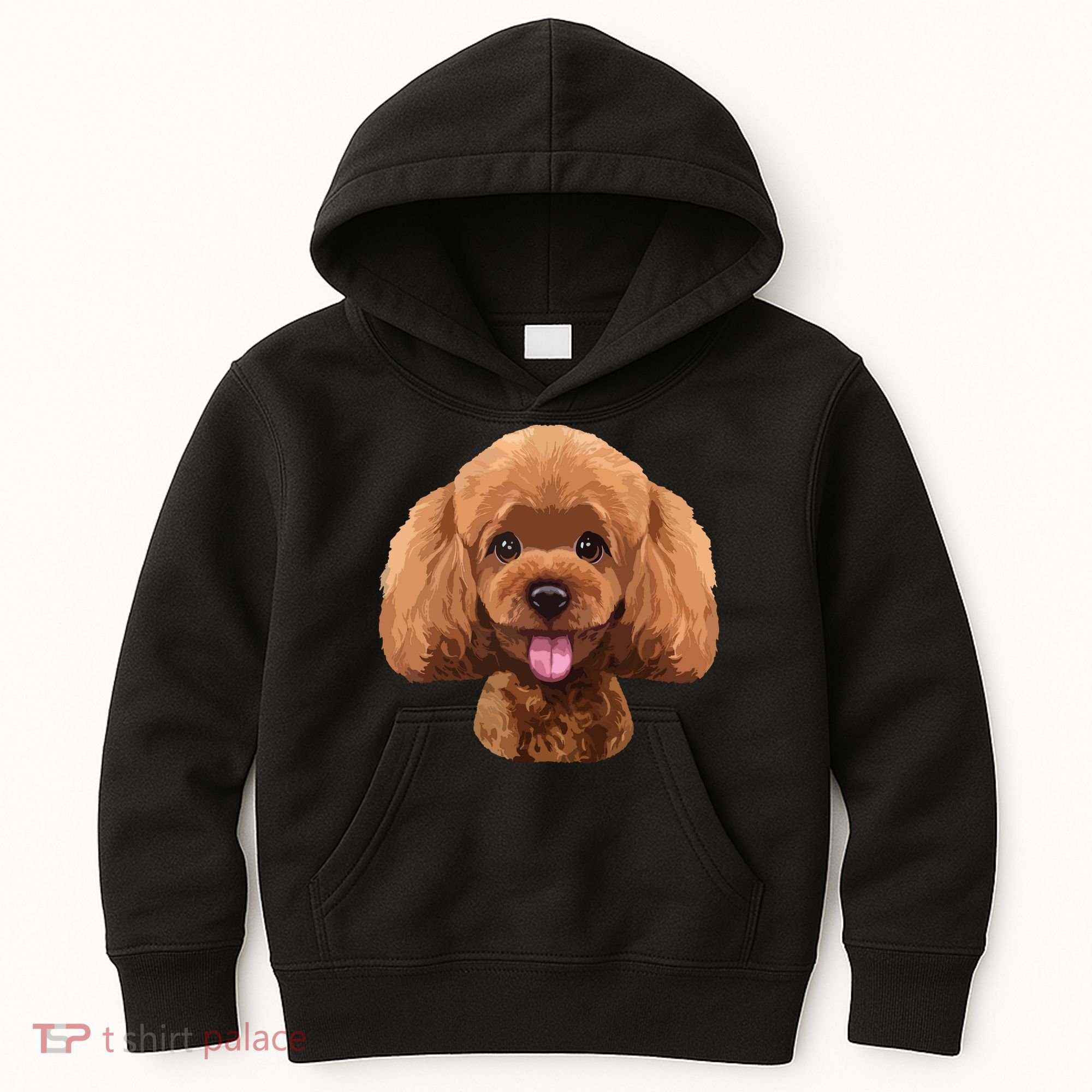 Playful Toy Poodle Face Funny Dog Kids Hoodie