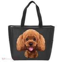 Playful Toy Poodle Face Funny Dog Tote Bag thumb 0