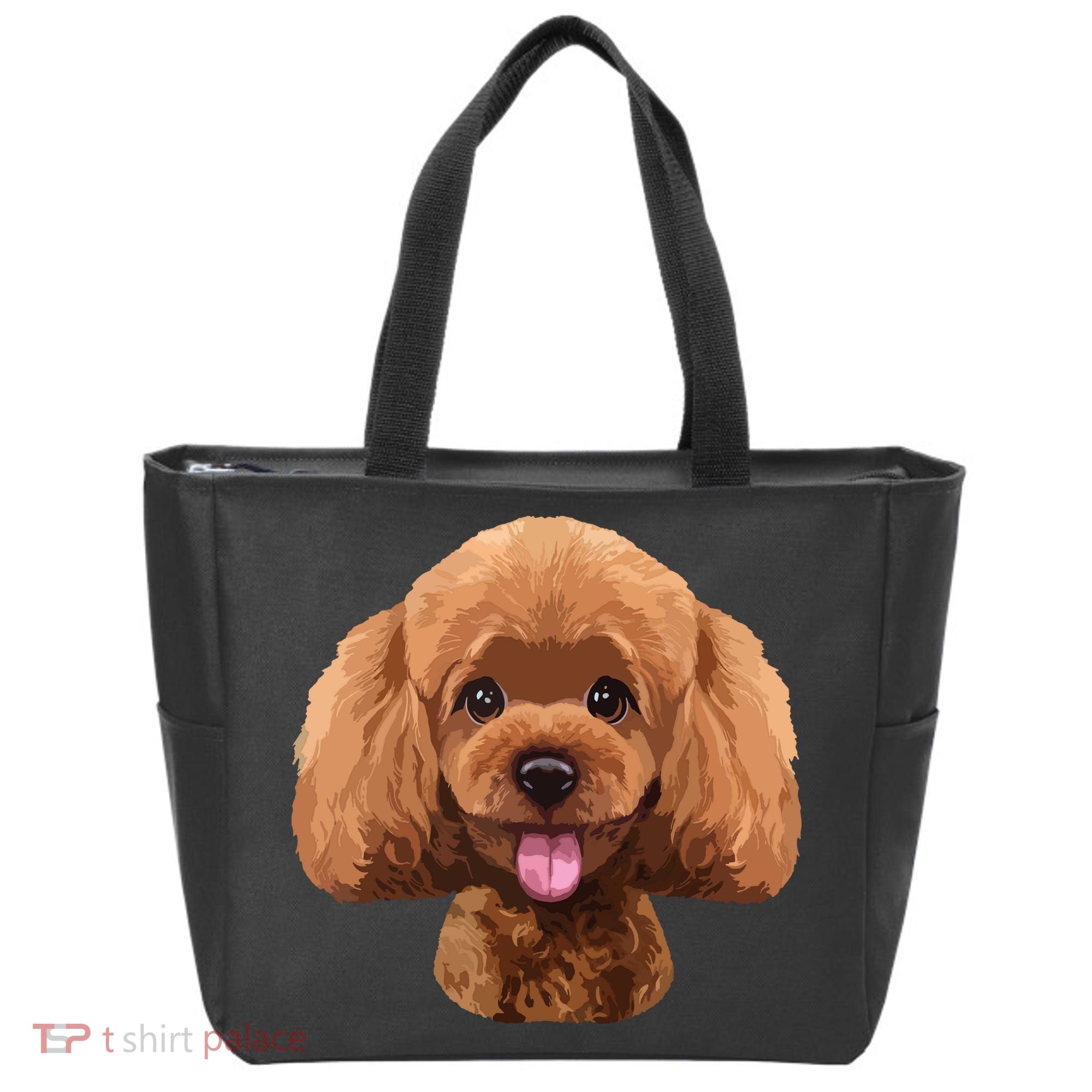 Playful Toy Poodle Face Funny Dog Tote Bag