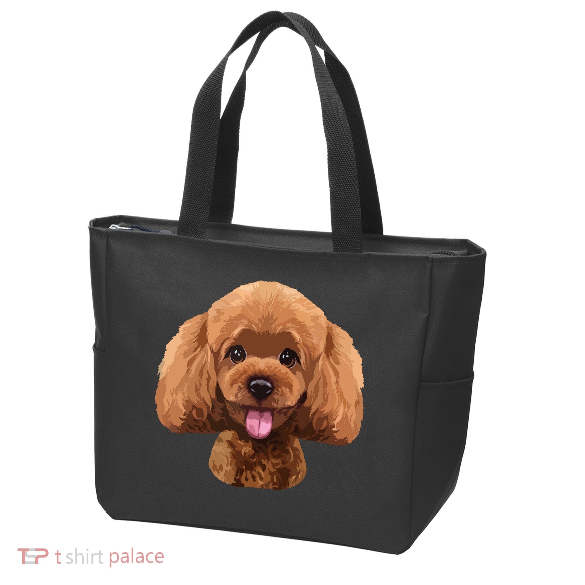 Playful Toy Poodle Face Funny Dog Tote Bag