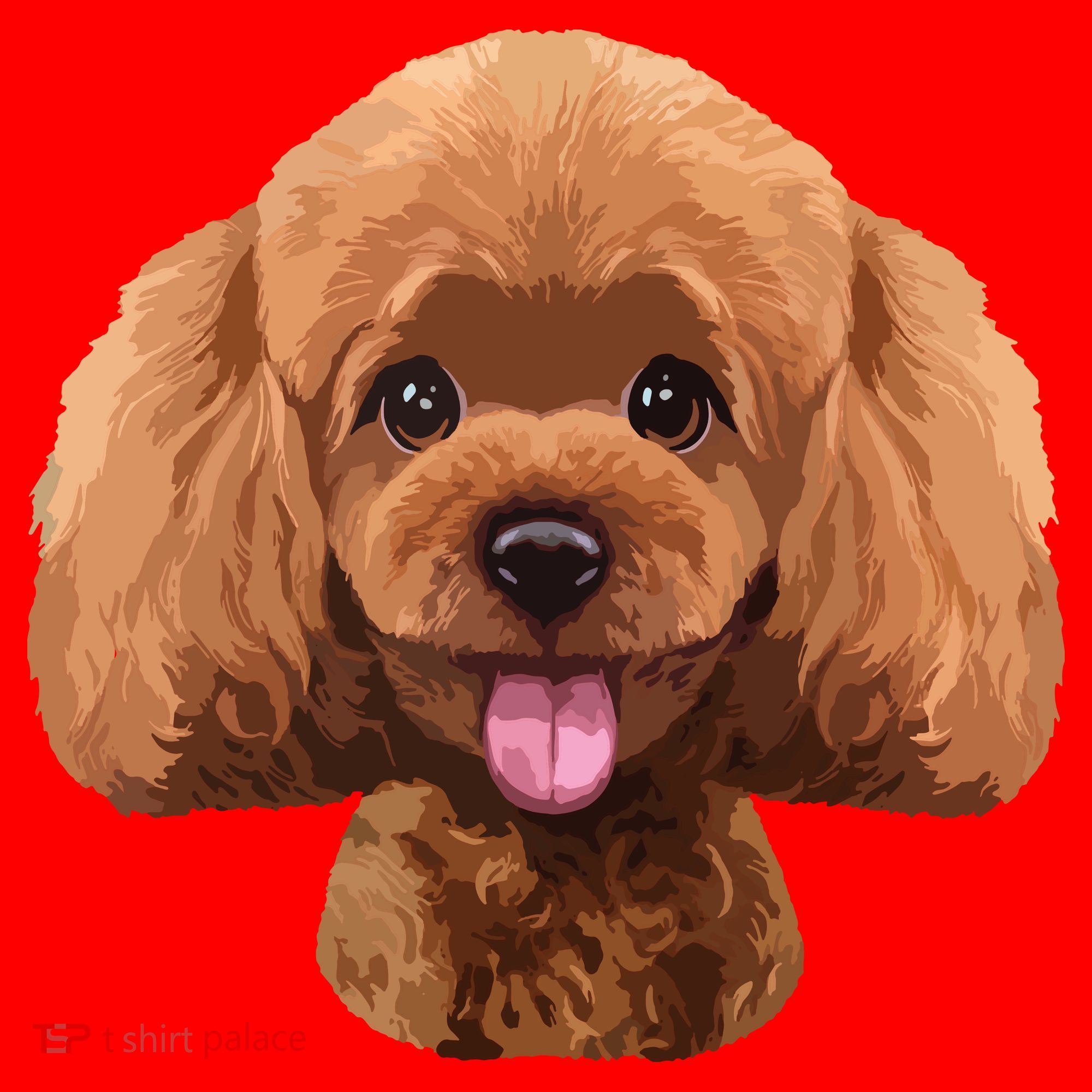 Playful Toy Poodle Face Funny Dog Santa Hat
