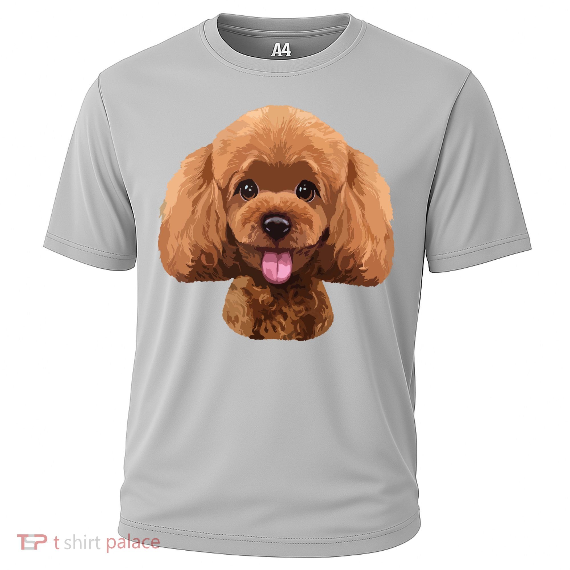 Playful Toy Poodle Face Funny Dog Cooling Performance Crew T-Shirt