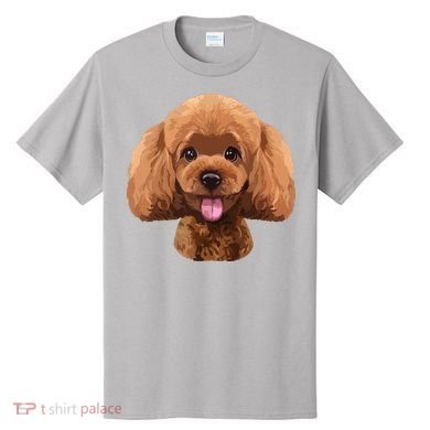 Playful Toy Poodle Face Funny Dog T-Shirt