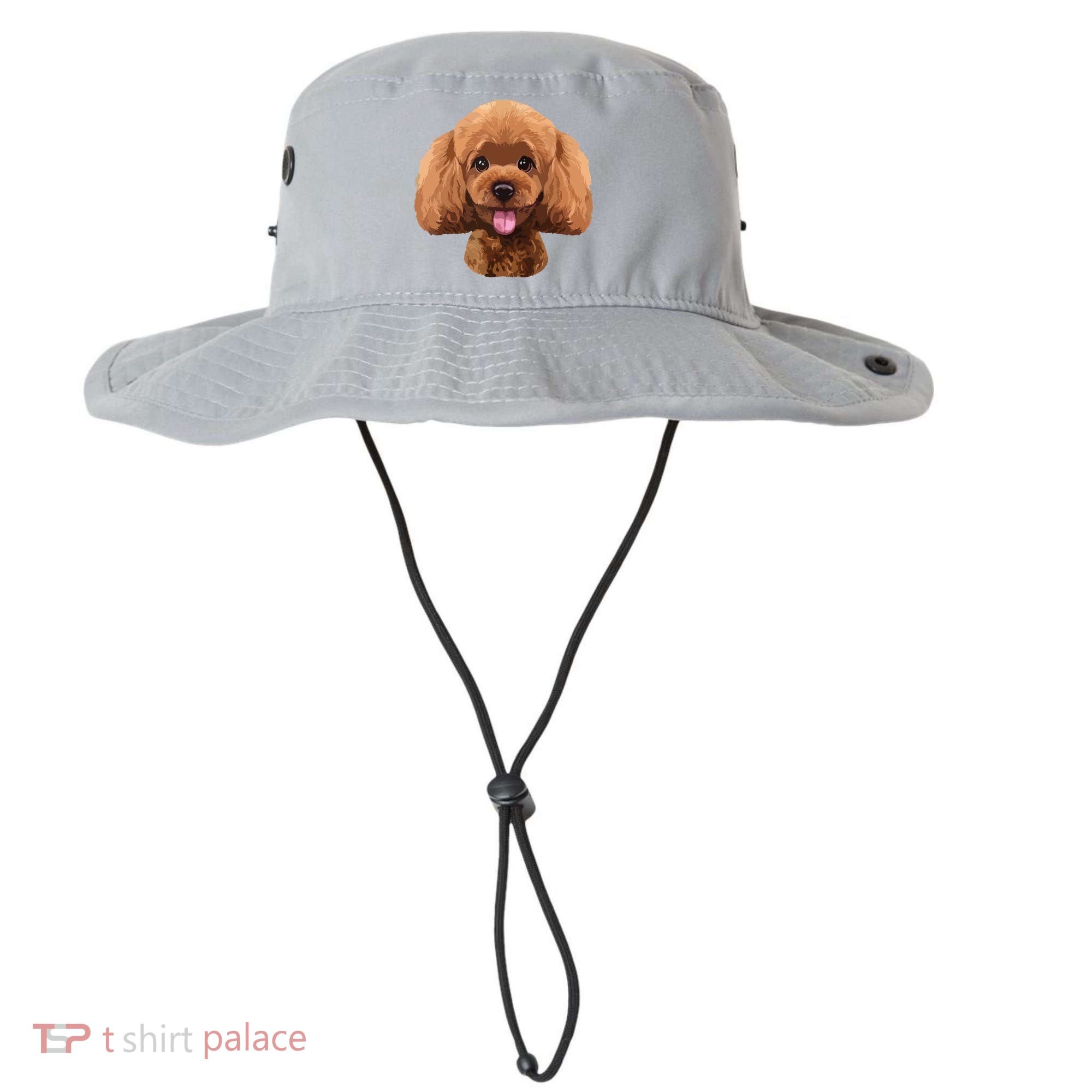 Playful Toy Poodle Face Funny Dog Bucket Hat