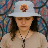 Playful Toy Poodle Face Funny Dog Bucket Hat thumb 3