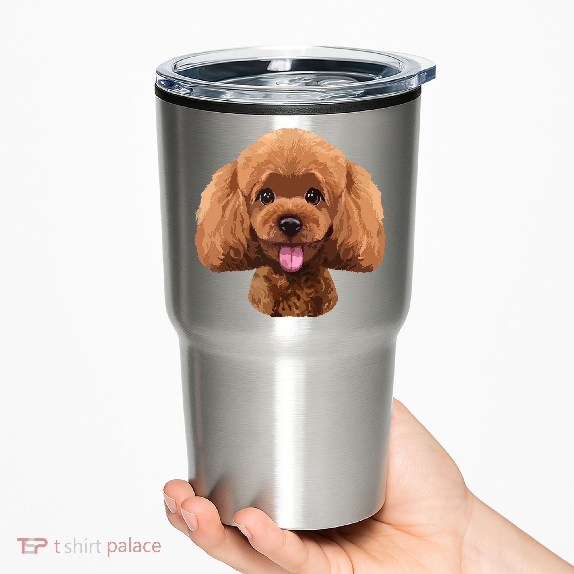 Playful Toy Poodle Face Funny Dog Tumbler