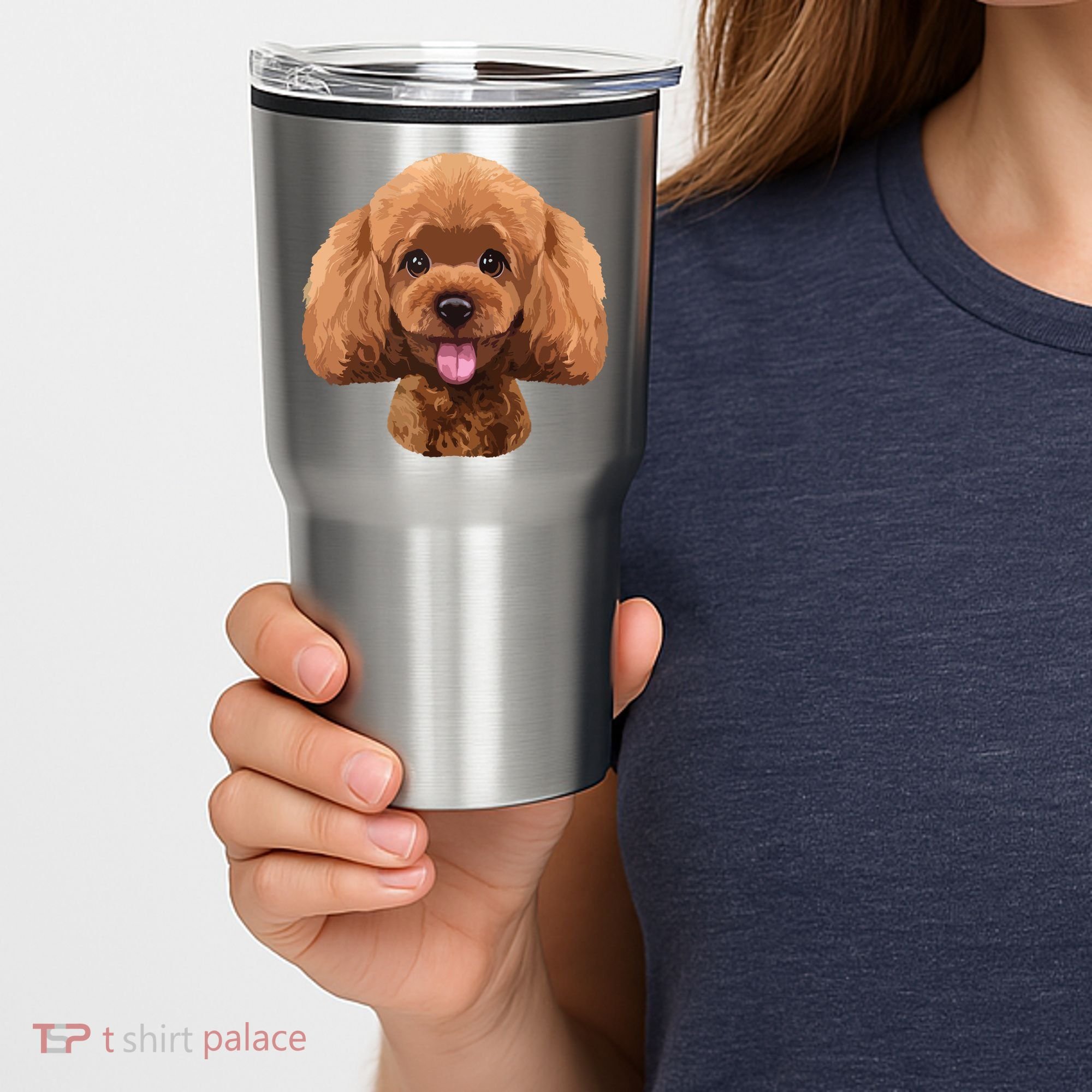 Playful Toy Poodle Face Funny Dog Tumbler