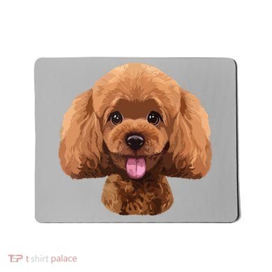 Playful Toy Poodle Face Funny Dog Mousepad