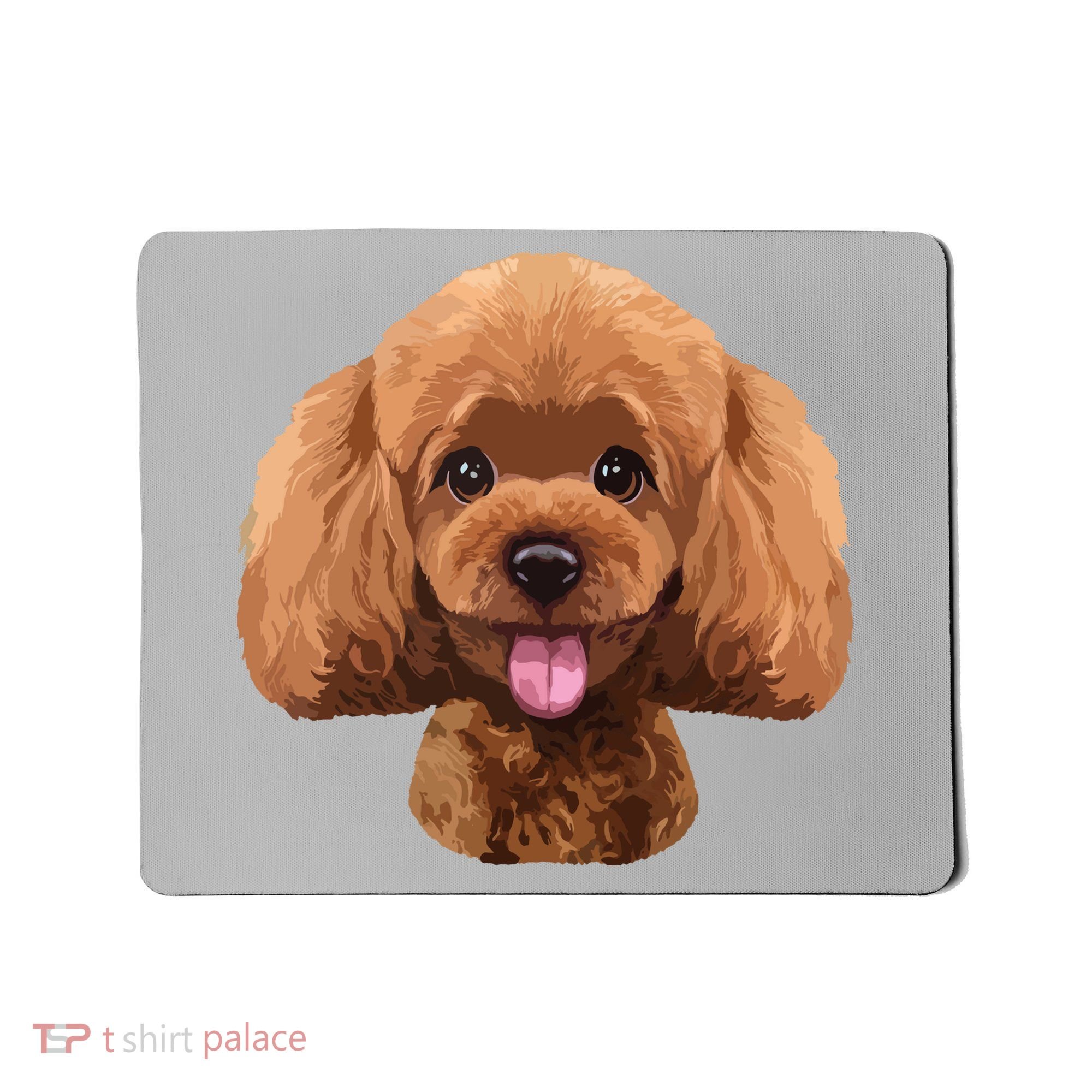 Playful Toy Poodle Face Funny Dog Mousepad