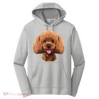 Playful Toy Poodle Face Funny Dog Performance Fleece Hoodie thumb 0