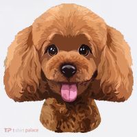 Playful Toy Poodle Face Funny Dog Garment-Dyed Sweatshirt thumb 2