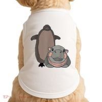 Pesto The Penguin And Moo Deng The Baby Hippo Funny Doggie Tank thumb 0