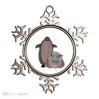 Pesto The Penguin And Moo Deng The Baby Hippo Funny Ornament thumb 0