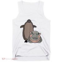 Pesto The Penguin And Moo Deng The Baby Hippo Funny Tank Top thumb 0