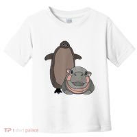 Pesto The Penguin And Moo Deng The Baby Hippo Funny Toddler T-Shirt thumb 0
