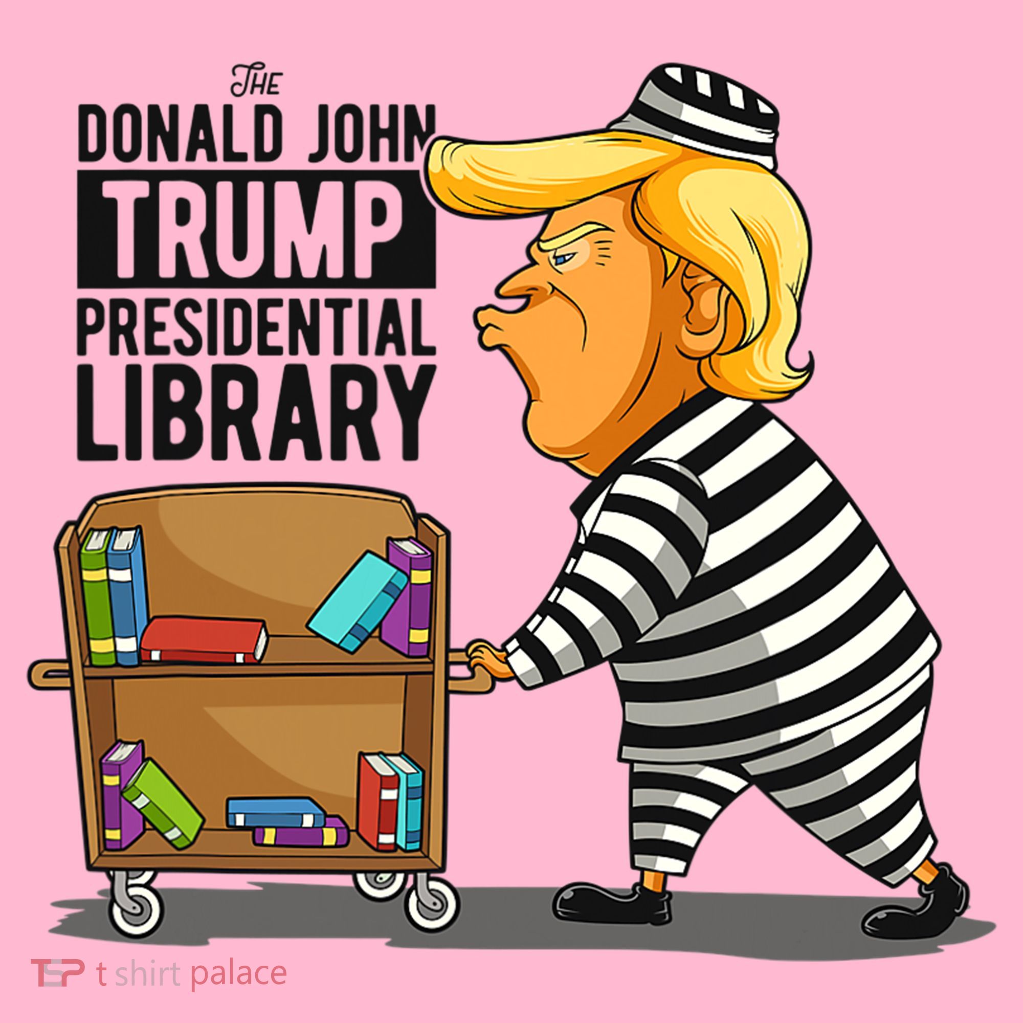 Prison Trump Presidential Library Funny Anti Trump Coaster