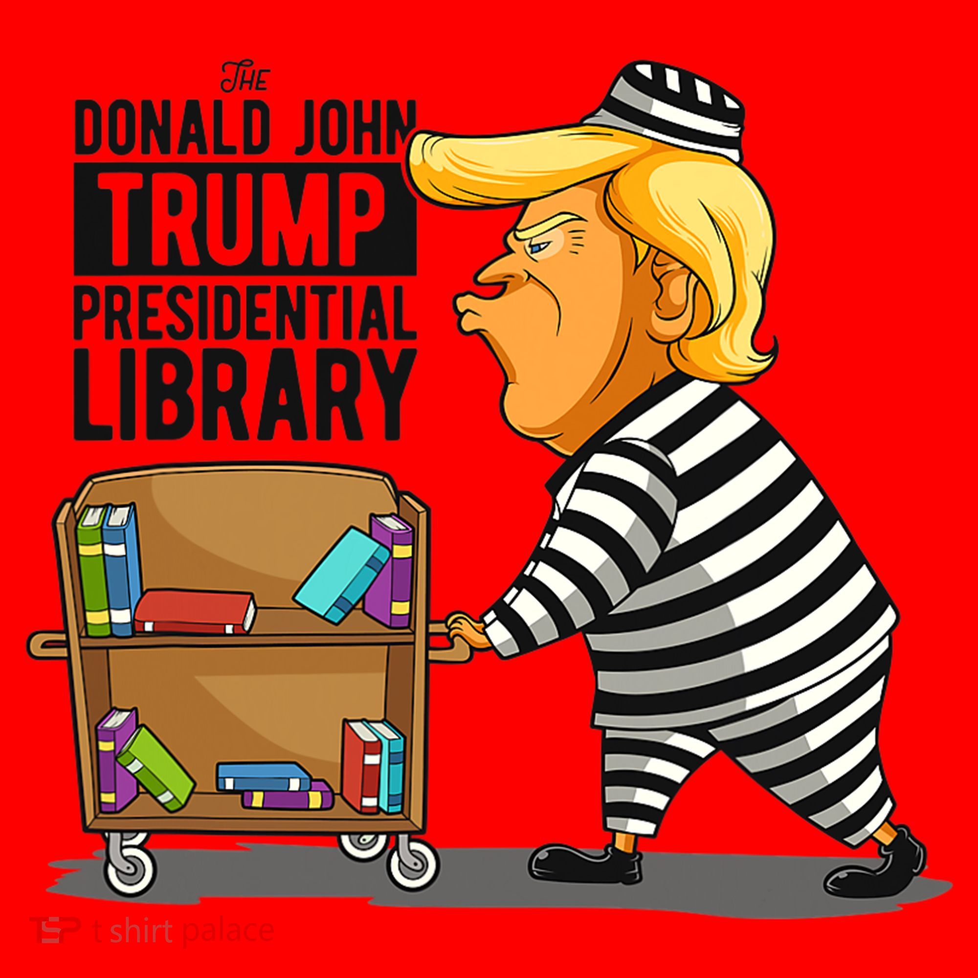 Prison Trump Presidential Library Funny Anti Trump Santa Hat