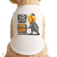 Prison Trump Presidential Library Funny Anti Trump Doggie Tank thumb 0