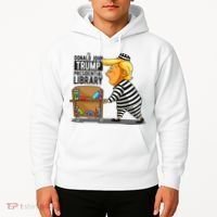Prison Trump Presidential Library Funny Anti Trump Hoodie thumb 2