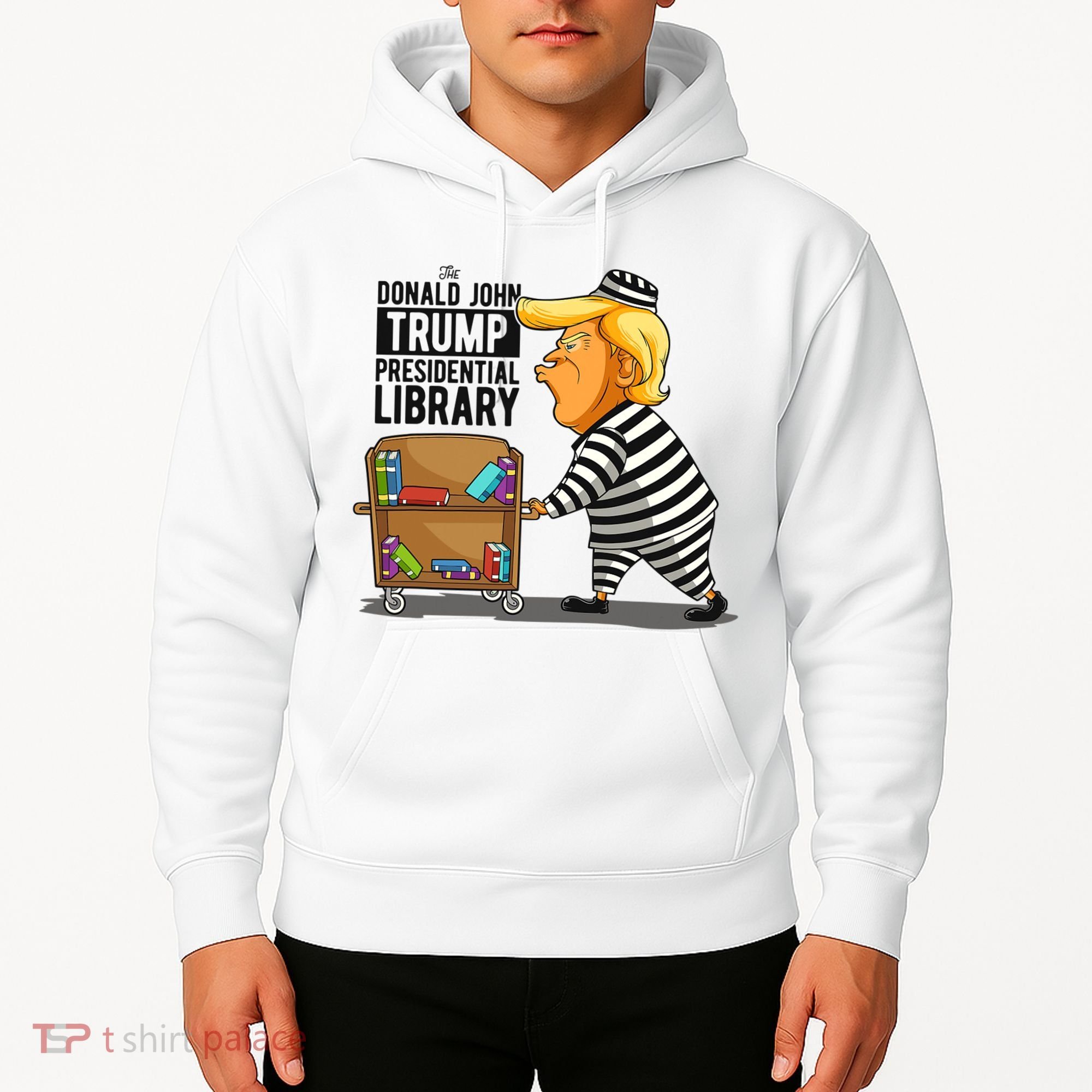 Prison Trump Presidential Library Funny Anti Trump Hoodie