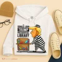Prison Trump Presidential Library Funny Anti Trump Hoodie thumb 4