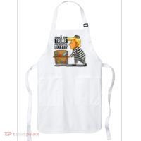 Prison Trump Presidential Library Funny Anti Trump Apron thumb 0