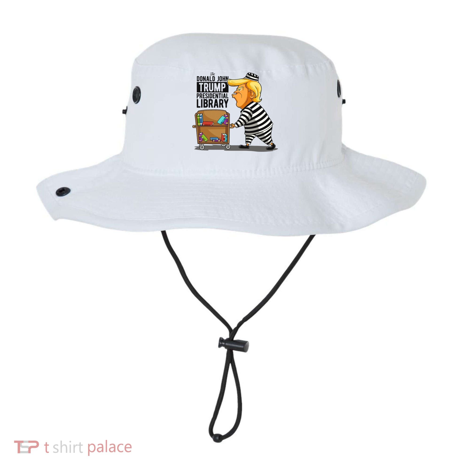 Prison Trump Presidential Library Funny Anti Trump Bucket Hat