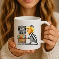 Prison Trump Presidential Library Funny Anti Trump Coffee Mug thumb 3