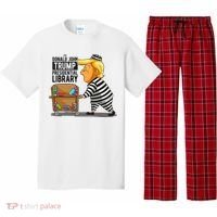 Prison Trump Presidential Library Funny Anti Trump Pajama Set thumb 0