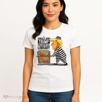 Prison Trump Presidential Library Funny Anti Trump Women's T-Shirt thumb 4
