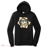 Pug Torn Women's Hoodie thumb 0