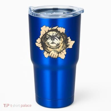 Pug Torn Tumbler