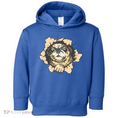 Pug Torn Toddler Hoodie