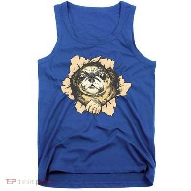 Pug Torn Tank Top