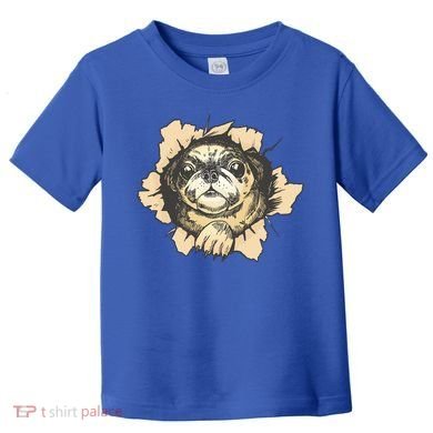 Pug Torn Toddler T-Shirt