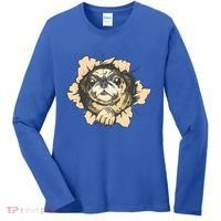 Pug Torn Women's Long Sleeve Shirt thumb 0