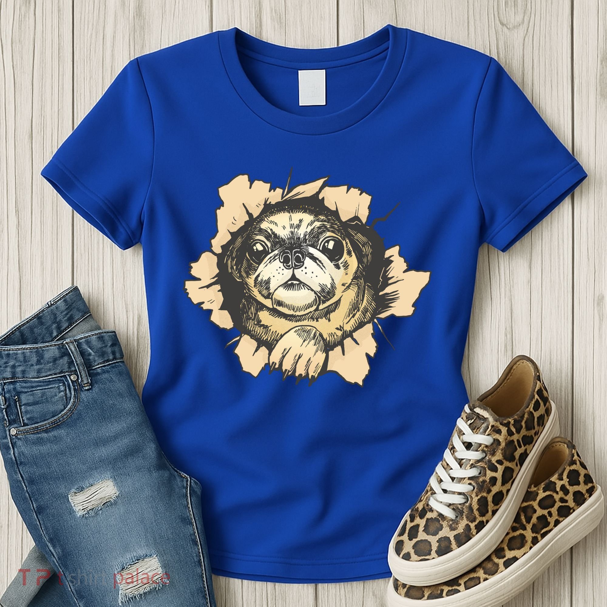 Pug Torn Women's T-Shirt