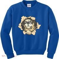 Pug Torn Kids Sweatshirt thumb 0