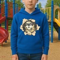 Pug Torn Kids Hoodie thumb 2